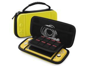 Nintendo Switch Lite Travel Case Portable Travel Carry Hard Shell EVA Material Pouch Deluxe Cover w/ Strap Handle for Switch Lite Console, 8 Game Card Holder, Joystick Pressure Relief (Yellow) Nintendo Switch Lite Travel Case Portable Travel Carry Hard Shell EVA Material Pouch Deluxe Cover w/ Strap Handle for Switch Lite Console, 8 Game Card Holder, Joystick Pressure Relief (Yellow)