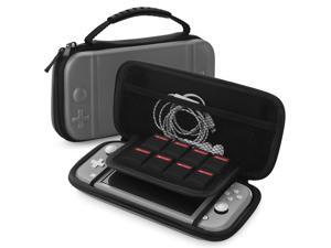 Nintendo Switch Lite Travel Case Portable Travel Carry Hard Shell EVA Material Pouch Deluxe Cover w/ Strap Handle for Switch Lite Console, 8 Game Card Holder, Joystick Pressure Relief (Gray) Nintendo Switch Lite Travel Case Portable Travel Carry Hard Shell EVA Material Pouch Deluxe Cover w/ Strap Handle for Switch Lite Console, 8 Game Card Holder, Joystick Pressure Relief (Gray)
