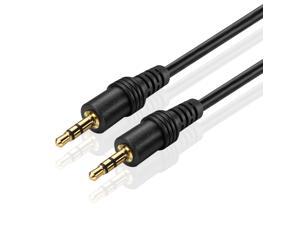 Gold Plated 3.5mm Audio Cable (15 feet) - Male to Male AUX Auxiliary Stereo Headset 1/8" Jack Adapter Wire Cord Plug Connector for iPhone iPod iPad, Android Smartphone Tablet, Home Car System