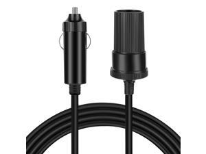 Cigarette Lighter Extension Cord - Car Charger Socket Adapter Receptacle Extender Lead Cable Wire 12V/24V Male to Female with Jack Plug, Black (10FT/3m) Cigarette Lighter Extension Cord - Car Charger Socket Adapter Receptacle Extender Lead Cable Wire 12V/24V Male to Female with Jack Plug, Black (10FT/3m)
