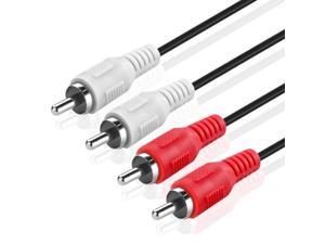 2RCA Stereo Audio Cable (12 Feet) - Dual Composite RCA Male Connector M/M 2 Channel (Right and Left) (Red and White) Shielded 2RCA to 2RCA AV Sound Plug Jack Wire Cord 2RCA Stereo Audio Cable (12 Feet) - Dual Composite RCA Male Connector M/M 2 Channel (Right and Left) (Red and White) Shielded 2RCA to 2RCA AV Sound Plug Jack Wire Cord