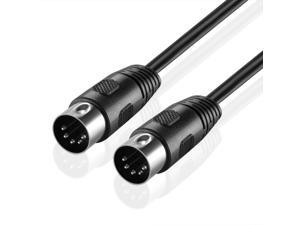 MIDI Cable (10FT) - 5 Pin DIN Male Audio MIDI to MIDI Connector Interface Jack Plug Wire Cord MIDI Cable (10FT) - 5 Pin DIN Male Audio MIDI to MIDI Connector Interface Jack Plug Wire Cord