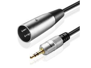 Premium 3.5mm (1/8 Inch) TRS to XLR Male to Male Mono Microphone Adapter Cable (6FT) - 3.5mm Male to XLR Female, XLR to Auxiliary AUX Headphone Audio Jack Plug Converter Wire Cord Premium 3.5mm (1/8 Inch) TRS to XLR Male to Male Mono Microphone Adapter Cable (6FT) - 3.5mm Male to XLR Female, XLR to Auxiliary AUX Headphone Audio Jack Plug Converter Wire Cord