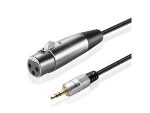 Premium 3.5mm (1/8 Inch) TRS to XLR Male to Female Mono Microphone Adapter Cable (10FT) - 3.5mm Male to XLR Female, XLR to Auxiliary AUX Headphone Audio Jack Plug Converter Wire Cord Premium 3.5mm (1/8 Inch) TRS to XLR Male to Female Mono Microphone Adapter Cable (10FT) - 3.5mm Male to XLR Female, XLR to Auxiliary AUX Headphone Audio Jack Plug Converter Wire Cord
