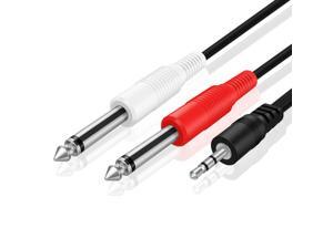 Premium 3.5mm TRS to Dual 1/4 Inch TS Audio Cable (6FT) - Male 3.5mm 1/8" Stereo AUX Auxiliary to 6.35mm 1/4" Y Adapter Connector Wire Cord Plug Jack Premium 3.5mm TRS to Dual 1/4 Inch TS Audio Cable (6FT) - Male 3.5mm 1/8" Stereo AUX Auxiliary to 6.35mm 1/4" Y Adapter Connector Wire Cord Plug Jack