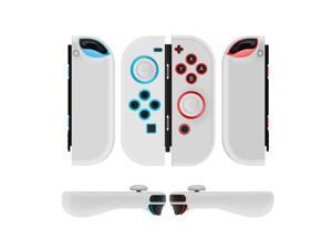Nintendo Switch Joy-Con Grip Gel Guards with Thumb Grips Caps - Protective Case Covers Anti-Slip Ergonomic Lightweight Design Joy Con Comfort Grip Controller Skin Accessories (1 Pair Neon White) Nintendo Switch Joy-Con Grip Gel Guards with Thumb Grips Caps - Protective Case Covers Anti-Slip Ergonomic Lightweight Design Joy Con Comfort Grip Controller Skin Accessories (1 Pair Neon White)