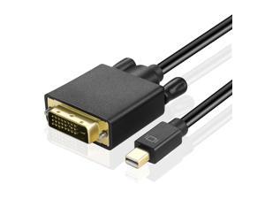 Mini DisplayPort to DVI Adapter Cable (10FT) - Thunderbolt 2 Compatible Male mDP to DVI Video Converter Connector Cord Wire Plug Supports 1080P Full HD Resolution - Black Mini DisplayPort to DVI Adapter Cable (10FT) - Thunderbolt 2 Compatible Male mDP to DVI Video Converter Connector Cord Wire Plug Supports 1080P Full HD Resolution - Black
