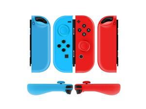 Nintendo Switch Joy-Con Grip Gel Guards with Thumb Grips Caps - Protective Case Covers Anti-Slip Ergonomic Lightweight Design Joy Con Comfort Grip Controller Skin Accessories (1 Pair Neon Blue + Red) Nintendo Switch Joy-Con Grip Gel Guards with Thumb Grips Caps - Protective Case Covers Anti-Slip Ergonomic Lightweight Design Joy Con Comfort Grip Controller Skin Accessories (1 Pair Neon Blue + Red)
