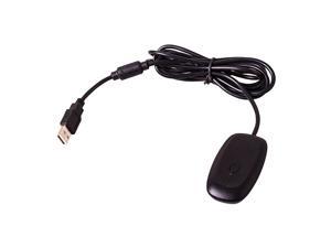 Xbox 360 Wireless Receiver (Black) - USB 2.0 Game Adapter for PC Computer Gaming and Steam Platforms Compatible with Xbox 360 Controllers