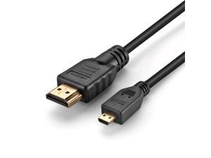 Micro HDMI (Type D) to HDMI (Type A) Cable (6 Feet) - High Speed Video Audio AV HDMI D to A Connector Converter Adapter HDTV Cord Supports 3D & 4K Resolution with Ethernet Micro HDMI (Type D) to HDMI (Type A) Cable (6 Feet) - High Speed Video Audio AV HDMI D to A Connector Converter Adapter HDTV Cord Supports 3D & 4K Resolution with Ethernet