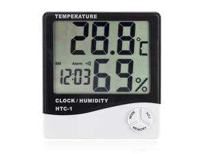 Digital Hygrometer Hygro Thermometer Meters With Alarm Clock Temperature Humidity Function LCD Display Portable For Indoor Home Office Use Desktop or Wall Hanging Powered by Battery Digital Hygrometer Hygro Thermometer Meters With Alarm Clock Temperature Humidity Function LCD Display Portable For Indoor Home Office Use Desktop or Wall Hanging Powered by Battery