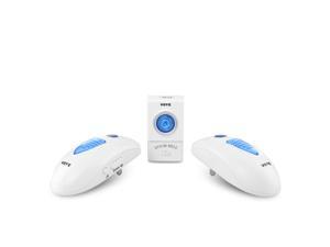 Wireless Door Bell Plug-in LED Cordless Doorbell Chime Home Remote Control Button 2 Digital Receivers Kit with Battery and 35 Melody 260ft Receiving Distance White Wireless Door Bell Plug-in LED Cordless Doorbell Chime Home Remote Control Button 2 Digital Receivers Kit with Battery and 35 Melody 260ft Receiving Distance White