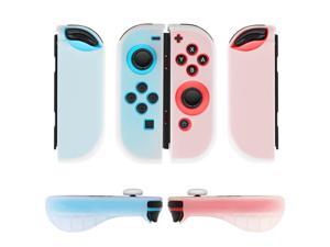 Nintendo Switch Joy-Con Grip Gel Guards with Thumb Grips Caps - Protective Case Covers Anti-Slip Ergonomic Lightweight Design Joy Con Comfort Grip Controller Skin Accessories (1 Pair Neon White) Nintendo Switch Joy-Con Grip Gel Guards with Thumb Grips Caps - Protective Case Covers Anti-Slip Ergonomic Lightweight Design Joy Con Comfort Grip Controller Skin Accessories (1 Pair Neon White)