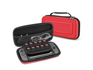 Nintendo Switch Travel Case - Portable Travel Carry Hard Shell EVA Material Pouch Traveler Deluxe Cover with Strap Handle for Switch Console, Joy Con Controller, Game Card Holders Accessories (Red) Nintendo Switch Travel Case - Portable Travel Carry Hard Shell EVA Material Pouch Traveler Deluxe Cover with Strap Handle for Switch Console, Joy Con Controller, Game Card Holders Accessories (Red)