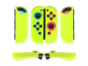 Nintendo Switch Joy-Con Grip Gel Guards with Thumb Grips Caps - Protective Case Covers Anti-Slip Ergonomic Lightweight Design Joy Con Comfort Grip Controller Skin Accessories (1 Pair Neon Yellow) Nintendo Switch Joy-Con Grip Gel Guards with Thumb Grips Caps - Protective Case Covers Anti-Slip Ergonomic Lightweight Design Joy Con Comfort Grip Controller Skin Accessories (1 Pair Neon Yellow)