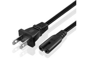 Universal 2 Prong Power Cord (12 Feet) - NEMA 1-15P to IEC320 C7 Figure 8 Shotgun Connector AC Power Supply Cable Wire Socket Plug Jack (Black) Compatible with Apple TV, PS4, PS3 Slim, LED HDTV Universal 2 Prong Power Cord (12 Feet) - NEMA 1-15P to IEC320 C7 Figure 8 Shotgun Connector AC Power Supply Cable Wire Socket Plug Jack (Black) Compatible with Apple TV, PS4, PS3 Slim, LED HDTV