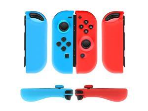 Nintendo Switch Joy-Con Grip Gel Guards with Thumb Grips Caps - Protective Case Covers Anti-Slip Ergonomic Lightweight Design Joy Con Comfort Grip Controller Skin Accessories (1 Pair Neon Blue + Red) Nintendo Switch Joy-Con Grip Gel Guards with Thumb Grips Caps - Protective Case Covers Anti-Slip Ergonomic Lightweight Design Joy Con Comfort Grip Controller Skin Accessories (1 Pair Neon Blue + Red)