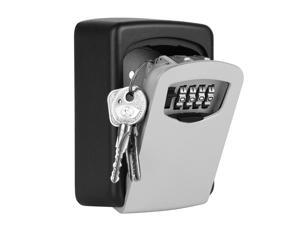 Key Lock Box - Key Storage Safe Box Cabinets Wall Mounted 4 Digit Combination Lock, Security Key Holder, Code Storage Case, Cipher Lock Box for House Indoors Outdoors Weather Rust Resistant Key Lock Box - Key Storage Safe Box Cabinets Wall Mounted 4 Digit Combination Lock, Security Key Holder, Code Storage Case, Cipher Lock Box for House Indoors Outdoors Weather Rust Resistant