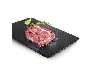 Fast Defrosting Tray - Aluminum Alloy Metal Quickly Thawing Plate Board Without Electricity Microwave Hot Water or Any Other Tools for Frozen Food Meat Beef Pork Chop Fish Time Saving Black Fast Defrosting Tray - Aluminum Alloy Metal Quickly Thawing Plate Board Without Electricity Microwave Hot Water or Any Other Tools for Frozen Food Meat Beef Pork Chop Fish Time Saving Black