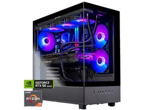 Skytech Azure Gaming PC Desktop, Ryzen 7 9800X3D 4.7 GHz (5.2 GHz Turbo), NVIDIA RTX 5070 12GB, 2TB Gen4 NVMe SSD, 32GB DDR5 RAM 6000 RGB, 850W GOLD PSU, 360mm ARGB AIO , Wi-Fi, Win 11,Montech XR