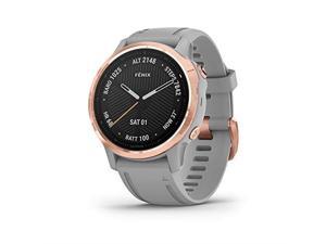 Garmin Fenix 6S Sapphire, Premium Multisport GPS Watch, Smaller-Sized, -Rose Gold with Gray Band- (010-02159-20)