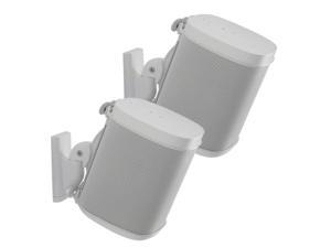 Sanus Wireless Speaker Swivel and Tilt Wall Mounts for Sonos ONE, PLAY:1, and PLAY:3 - Pair (White)