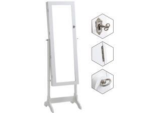 Jewelry Cabinet Standing Mounted Lockable 61" H Jewelry Armoire With 2 Drawers 6
Shelves 43.3"×10.6" Mirror High Capacity Jewelry Organizer , White Jewelry Cabinet Standing Mounted Lockable 61" H Jewelry Armoire With 2 Drawers 6
Shelves 43.3"×10.6" Mirror High Capacity Jewelry Organizer , White