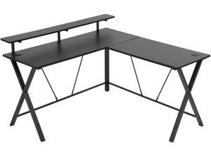 Computer Desk Gaming Desk L Shaped Desk Office Desk Study Writing Desk Kids Girl Simple Modern Ergonomic Racing Style PC Desk,Black Computer Desk Gaming Desk L Shaped Desk Office Desk Study Writing Desk Kids Girl Simple Modern Ergonomic Racing Style PC Desk,Black