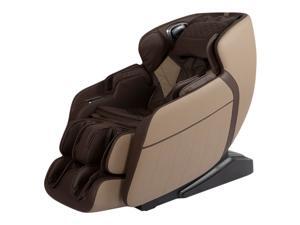 SL Track Full Body Massage Chair, Recliner with Zero Gravity Airbag Massage Chair Bluetooth Speaker Foot Roller USB Charger,Brown