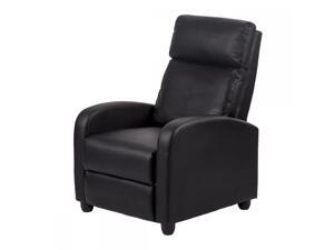 New Black Modern Leather Chaise Couch Single Recliner Chair Sofa Furniture 87 New Black Modern Leather Chaise Couch Single Recliner Chair Sofa Furniture 87