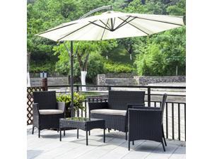 Patio Wicker Furniture Outdoor 4pc Rattan Sofa Garden Conversation Set Patio Wicker Furniture Outdoor 4pc Rattan Sofa Garden Conversation Set