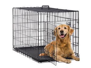 Dog Crate Extra Large Double Door Folding Dog Cage Pet Crate w/Divider & Tray ,42" Dog Crate Extra Large Double Door Folding Dog Cage Pet Crate w/Divider & Tray ,42"