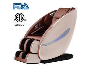 Shiatsu Massage Chair Full Body and Recliner Zero Gravity Electric with Built-In Heat Therapy Airbag Massage System Foot Roller Vibrating SL-Track Stretch HIFI Speaker for Office Home, Brown Shiatsu Massage Chair Full Body and Recliner Zero Gravity Electric with Built-In Heat Therapy Airbag Massage System Foot Roller Vibrating SL-Track Stretch HIFI Speaker for Office Home, Brown