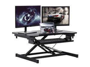Standing Desk Coverter Stand Up Desk Adjustable Desk 36 inches Riser Home Office Computer Desk Workstation Table with keyboard Standing Desk Coverter Stand Up Desk Adjustable Desk 36 inches Riser Home Office Computer Desk Workstation Table with keyboard