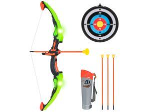 Best Choice Products 24in Light Up Kids Archery Toy Play Set w/ 3 Light Modes, Suction Arrows, Quiver, Target - Green Best Choice Products 24in Light Up Kids Archery Toy Play Set w/ 3 Light Modes, Suction Arrows, Quiver, Target - Green