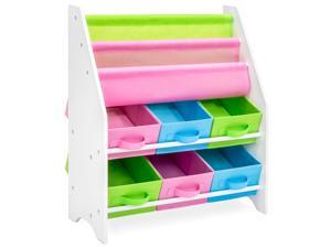 Best Choice Products Kids Toy and Book Storage Shelf w/ 3 Book Shelves, 6 Fabric Storage Bins Best Choice Products Kids Toy and Book Storage Shelf w/ 3 Book Shelves, 6 Fabric Storage Bins