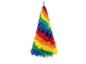 7ft Artificial Colorful Rainbow Full Fir Christmas Tree Holiday Decor w/ 1,213 Tips, Metal Stand 7ft Artificial Colorful Rainbow Full Fir Christmas Tree Holiday Decor w/ 1,213 Tips, Metal Stand