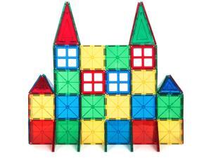 Best Choice Products 60-Piece Kids Magnetic Building Block Tiles Toy Set w/ Carrying Case