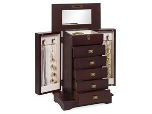 Best Choice Products Handcrafted Wooden Box Organizer Tabletop Armoire Cabinet - Brown Best Choice Products Handcrafted Wooden Box Organizer Tabletop Armoire Cabinet - Brown