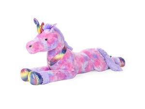 Best Choice Products Kids Extra Large Plush Unicorn, Life-Size Stuffed Animal Toy w/ Rainbow Details, Tie-Dye Fur - 52in Best Choice Products Kids Extra Large Plush Unicorn, Life-Size Stuffed Animal Toy w/ Rainbow Details, Tie-Dye Fur - 52in