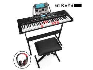 Best Choice Products 61-Key Beginners Complete Electronic Keyboard Piano Set w/ LCD Screen, Lighted Keys, Headphones Best Choice Products 61-Key Beginners Complete Electronic Keyboard Piano Set w/ LCD Screen, Lighted Keys, Headphones