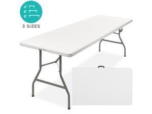 Best Choice Products 8ft Indoor Outdoor Portable Folding Plastic Dining Table w/ Handle, Lock for Picnic, Party, Camping Best Choice Products 8ft Indoor Outdoor Portable Folding Plastic Dining Table w/ Handle, Lock for Picnic, Party, Camping