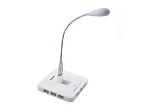 SEDNA - Desktop 10 Port USB 2.0 Hub with Bundled LED Lamp ( 5V4A AC/DC adapter ) - White SEDNA - Desktop 10 Port USB 2.0 Hub with Bundled LED Lamp ( 5V4A AC/DC adapter ) - White