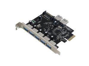 Sedna PCIE 7 Ports USB 3.0 Adapter Card with SATA Power Connector Sedna PCIE 7 Ports USB 3.0 Adapter Card with SATA Power Connector