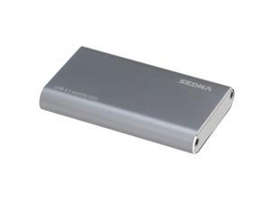 SEDNA USB 3.1 ( GEN II ) mSATA SSD (10Gbps) External Enclosure - Space Grey Aluminium, Super Slim Size (SSD not included)