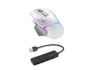Logitech G502 X PLUS LIGHTSPEED Wireless RGB Gaming Mouse  Optical mouse with LIGHTFORCE hybrid switches LIGHTSYNC RGB HERO 25K gaming sensor compatible with PC  macOSWindows  White