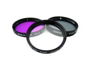 Zeikos ZE-FLK67 67mm Glass Filter Kit UV-CPL-FLD Zeikos ZE-FLK67 67mm Glass Filter Kit UV-CPL-FLD