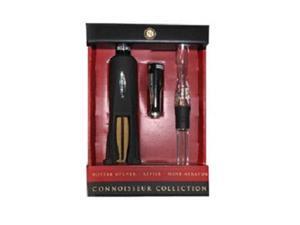 Nicholas Connoisseur Collection 4 Piece Set Legacy Ultimate Wine Bottle Opener + Vino-air Aerator + 2 x CO2 Cartridges