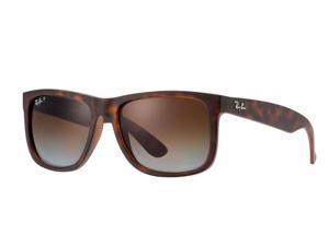 Ray-Ban Rectangle 0RB4165 Justin Sunglasses for Mens - Size - 55 (Polar Brown Gradient)