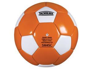 Tachikara SM4SC.ORW Man-Made Leather Soccer Ball - Size 4 - Orange-White Tachikara SM4SC.ORW Man-Made Leather Soccer Ball - Size 4 - Orange-White